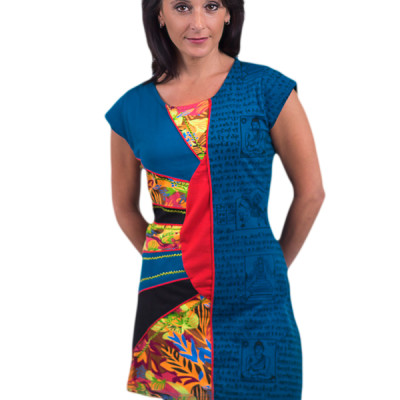 Blue sun salutation Dress